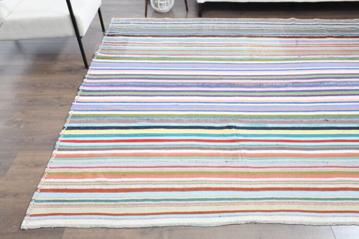 vintage turkish wool kilim area rug anatolia 1960s 5