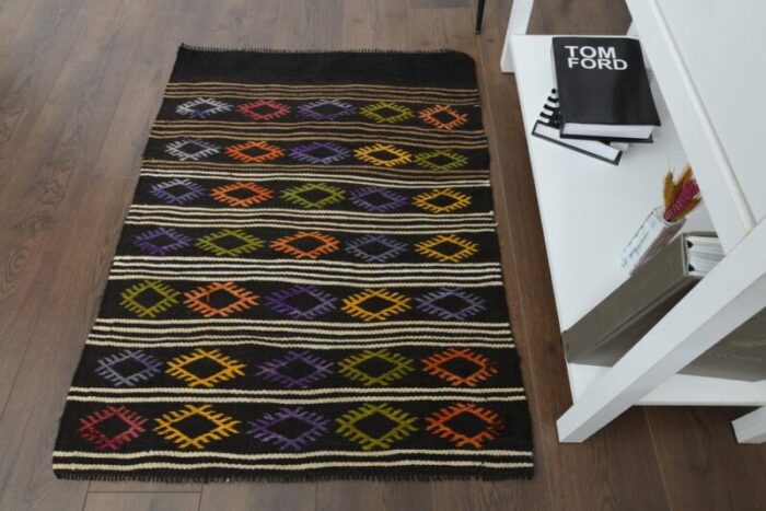 vintage turkish wool kilim door mat anatolia 1