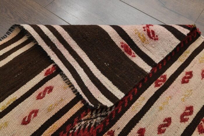 vintage turkish wool kilim rug 6