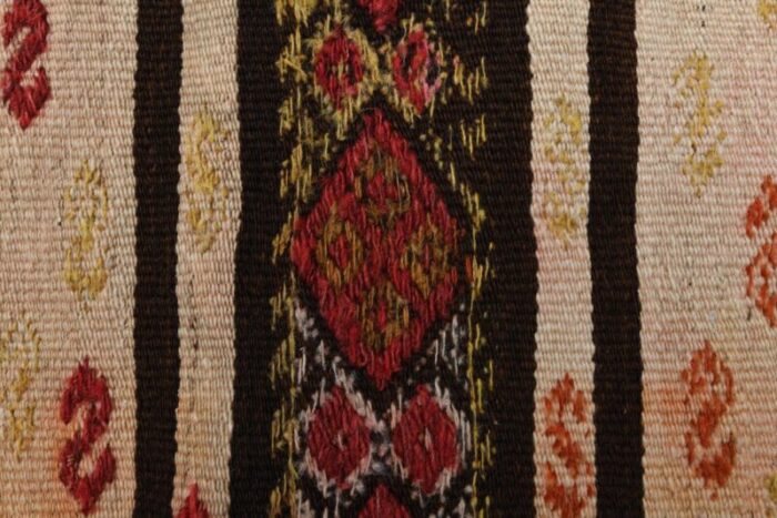 vintage turkish wool kilim rug 7