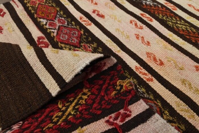 vintage turkish wool kilim rug 9