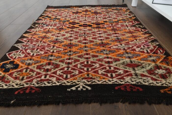 vintage turkish wool oushak rug 10