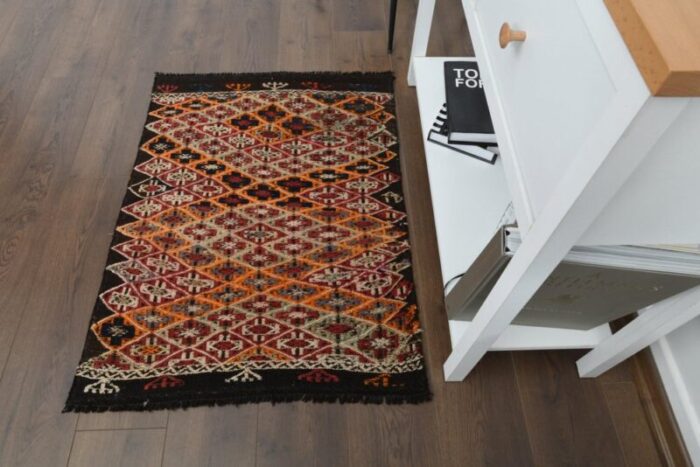 vintage turkish wool oushak rug 3