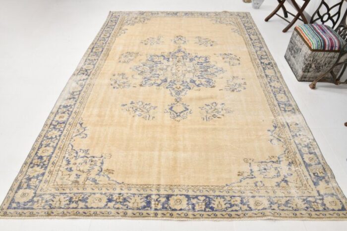 vintage turkish wool rug 2 1