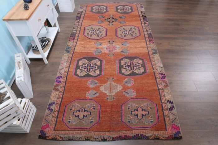 vintage turkish wool runner rug 10