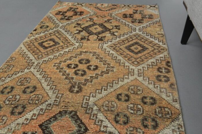 vintage turkish wool runner rug 1960s 6