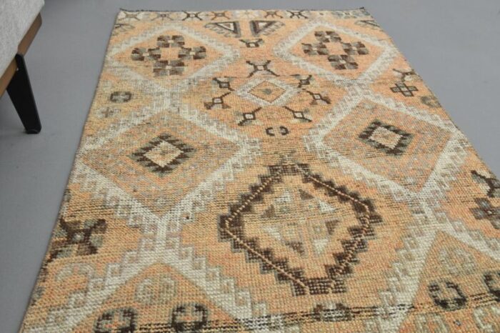 vintage turkish wool runner rug 1960s 7