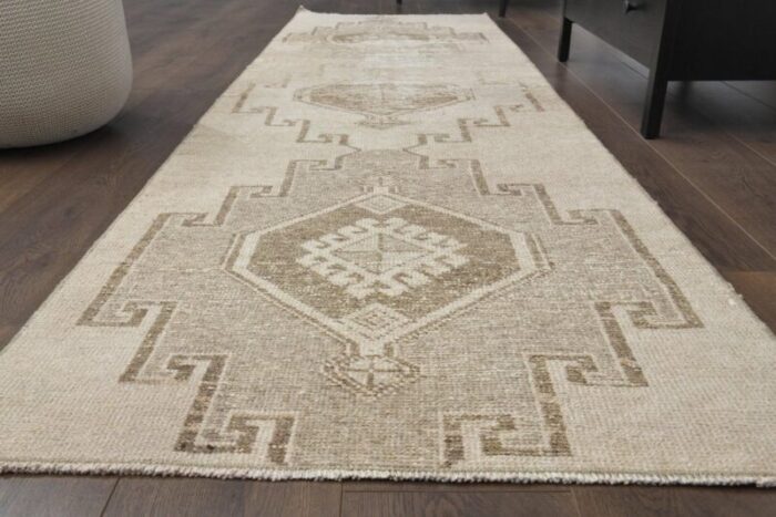 vintage turkish wool runner rug 2 3