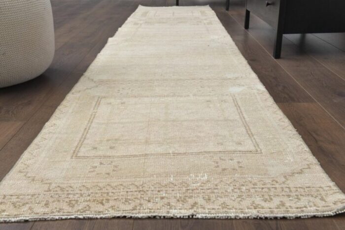 vintage turkish wool runner rug 2 4