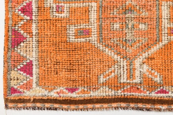 vintage turkish wool runner rug 7 6