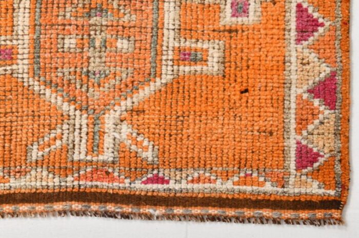 vintage turkish wool runner rug 9 4