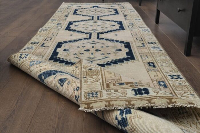 vintage turkish wool runner rug anatolia 1960s 2