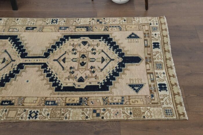 vintage turkish wool runner rug anatolia 1960s 4