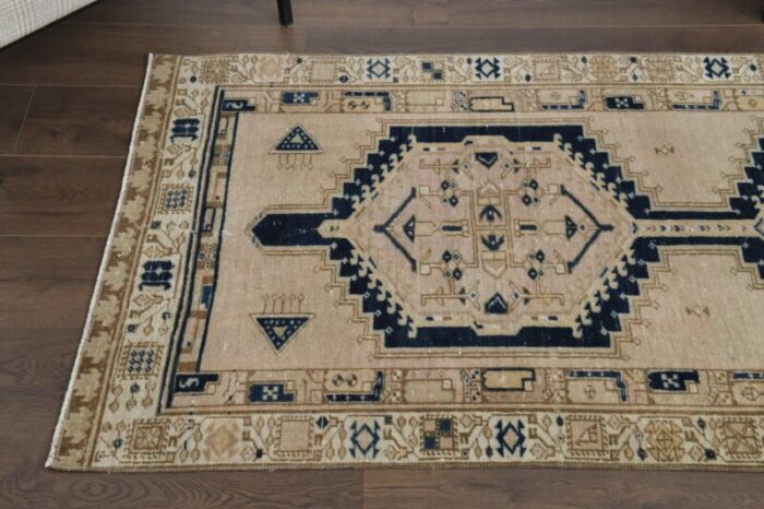 vintage turkish wool runner rug anatolia 1960s 6