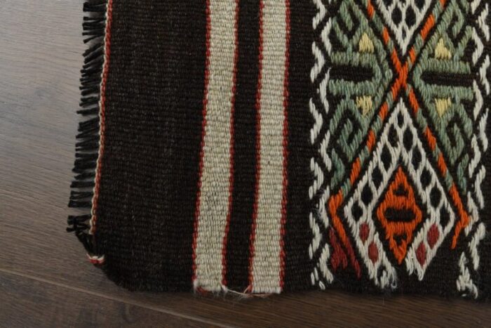 vintage turkish wool striped kilim rug anatolia 9