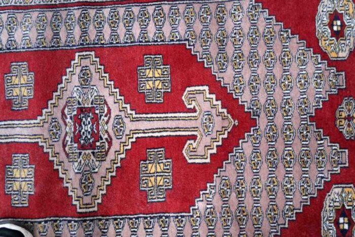 vintage uzbek bukhara rug 1970s 4