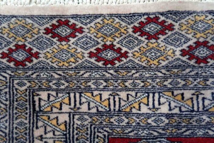 vintage uzbek bukhara rug 1970s 9