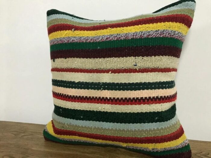 vintage vintage stripe wool cushion 1950s 4090