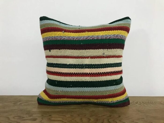 vintage vintage stripe wool cushion 1950s 6359