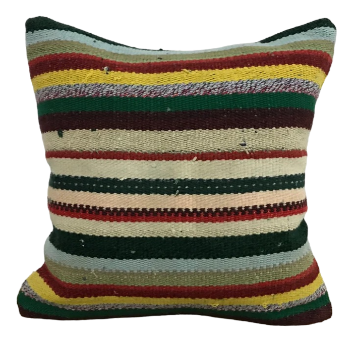 vintage vintage stripe wool cushion 1950s 6940