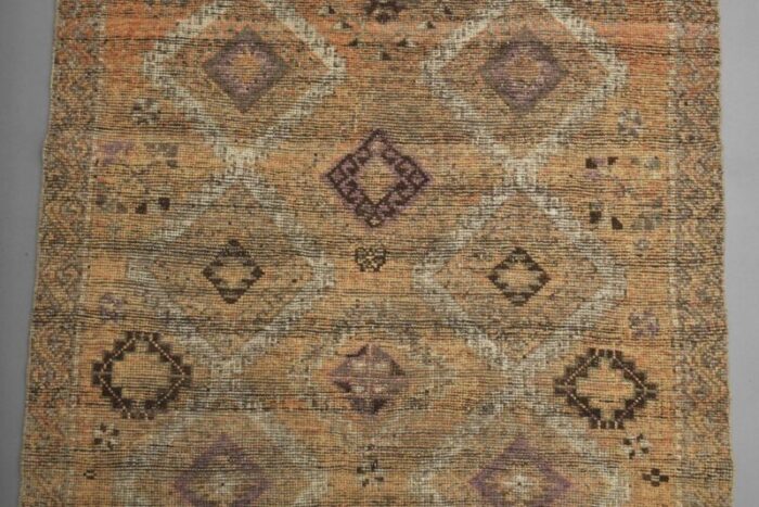 vintage wool and cotton turkish runner rug 5