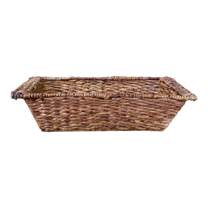 vintage woven rectangular bread basket 9795