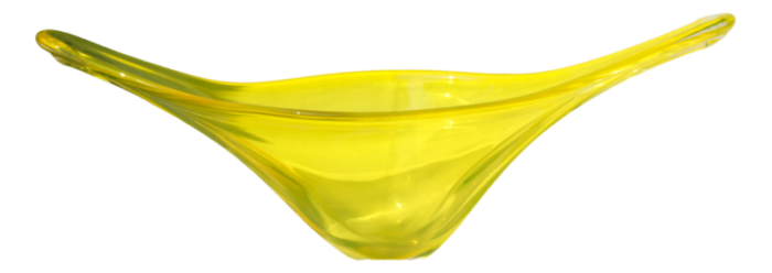 vintage yellow murano glass centerpiece italy 1960s 2093