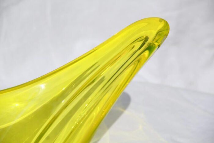 vintage yellow murano glass centerpiece italy 1960s 5321