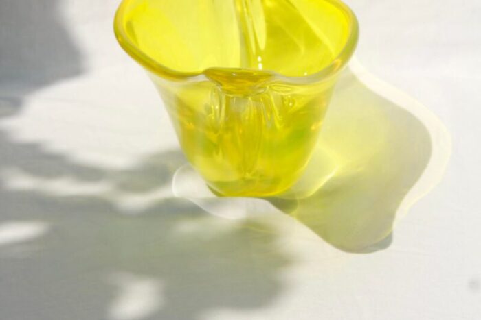 vintage yellow murano glass centerpiece italy 1960s 6475