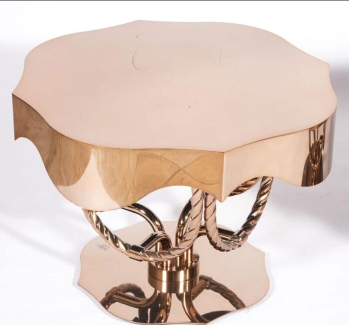 visionnaire italian brass side table a pair 3693