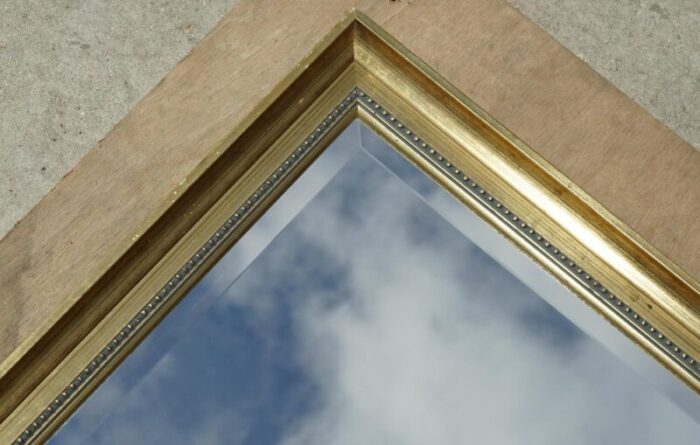 wall mirror with giltwood pine frame and bevelled edge glass plate 7