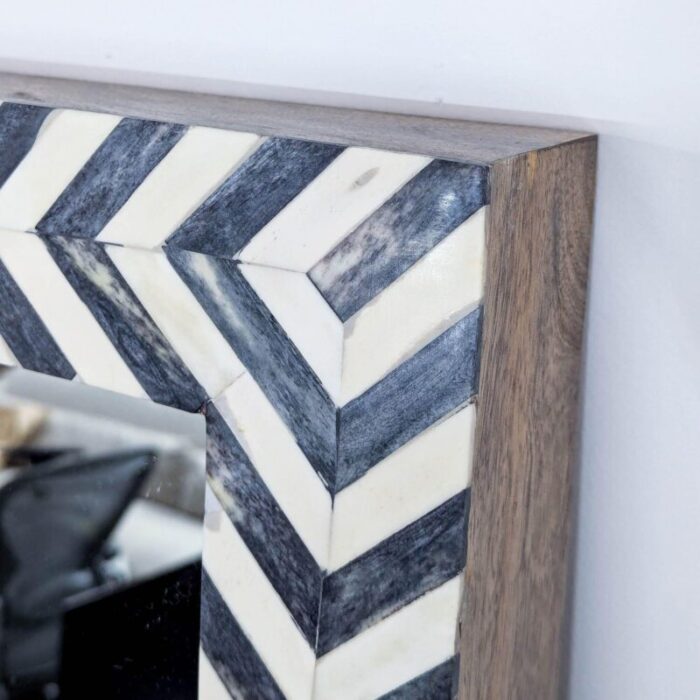 west elm parsons gray herringbone floor mirror 0534