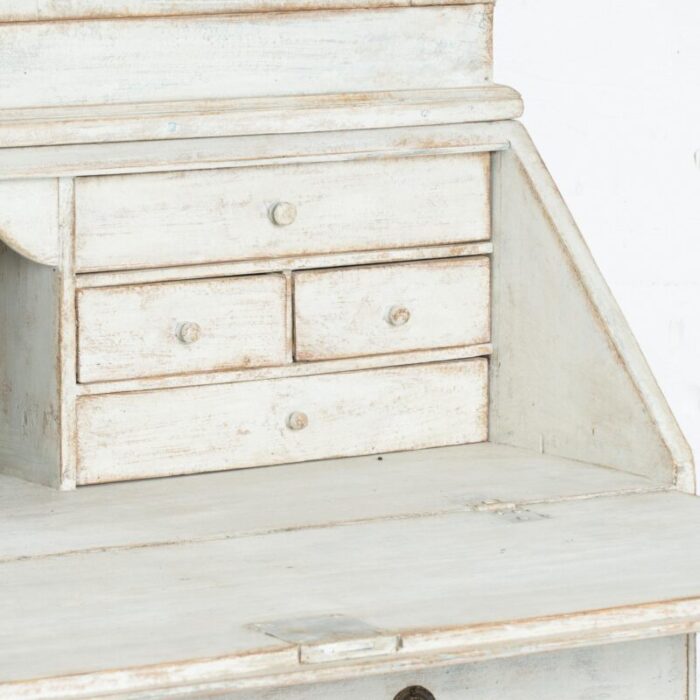 white painted swedish pine secretary circa 1820 40 8695