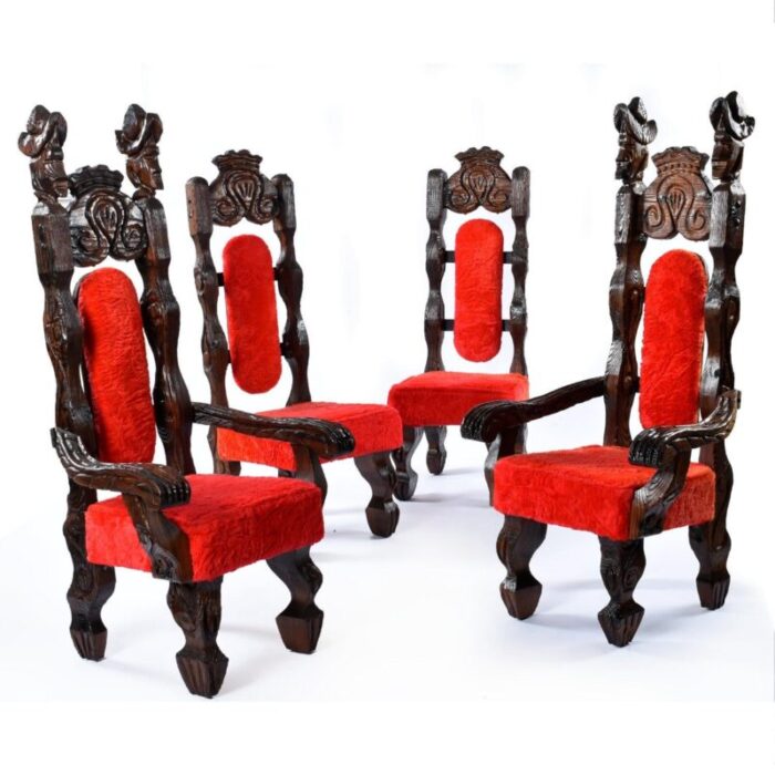 witco conquistador rustic cedar dining set red faux fur chairs expanding table 1356