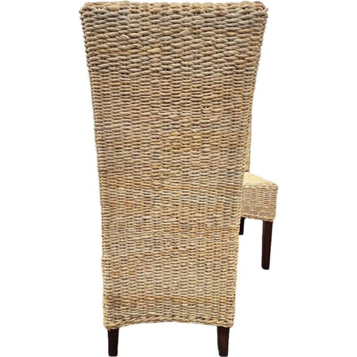 wooden and rattan chairs set of 2 9341