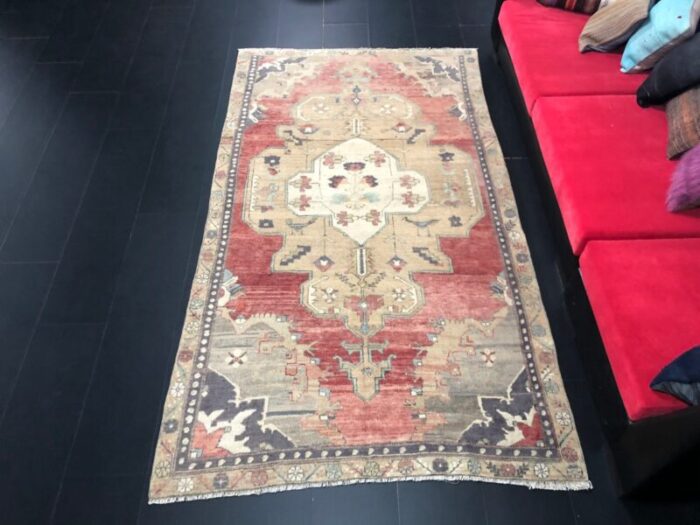 wool hand knotted oushak rug 1