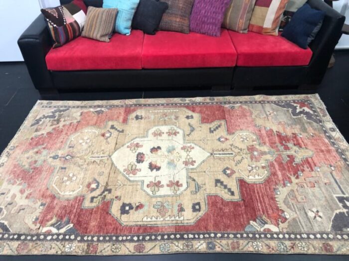 wool hand knotted oushak rug 5