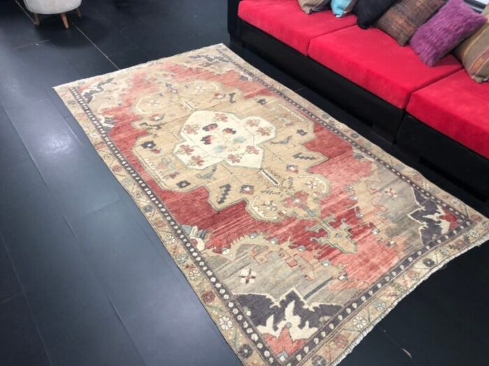 wool hand knotted oushak rug 7