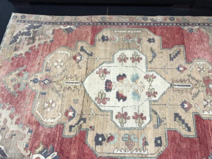 wool hand knotted oushak rug 8