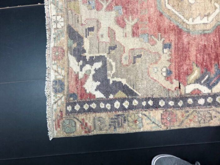 wool hand knotted oushak rug 9