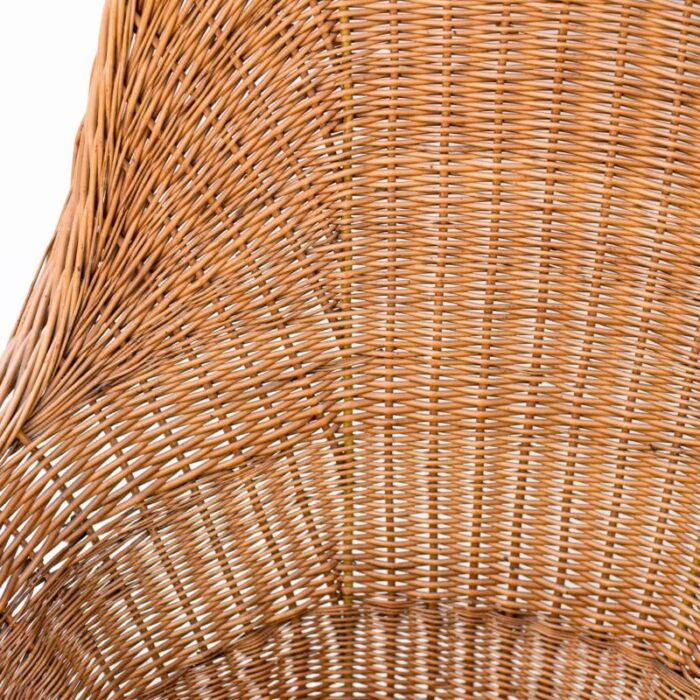 woven wicker armchair 1960s 6155