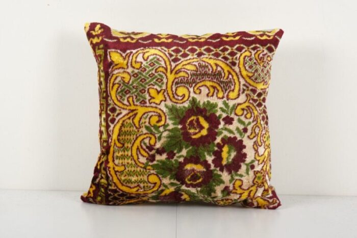 yellow velvet cushion cover 2010s 1