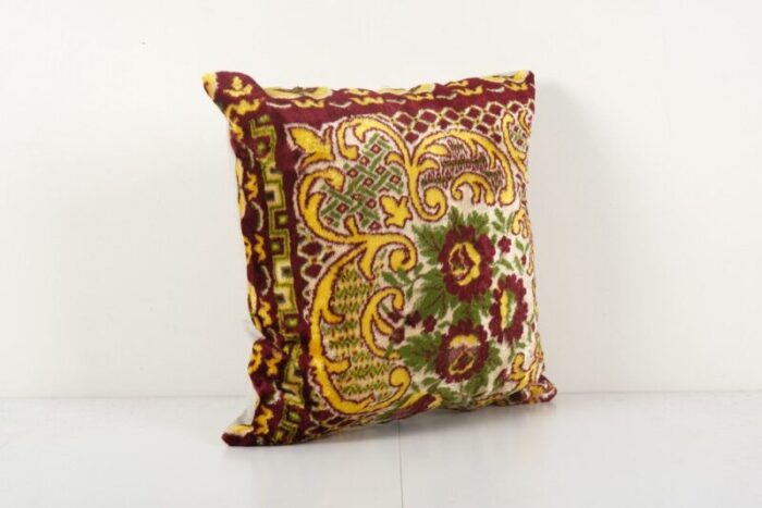 yellow velvet cushion cover 2010s 3